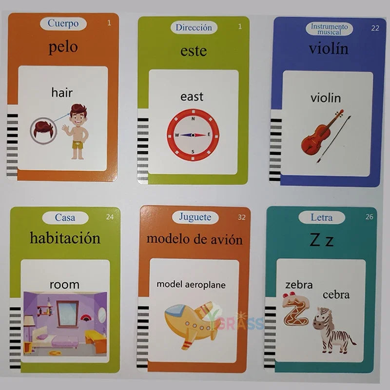 Interactive Language & Learning Flash Cards