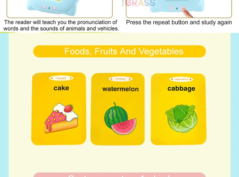 Interactive Language & Learning Flash Cards