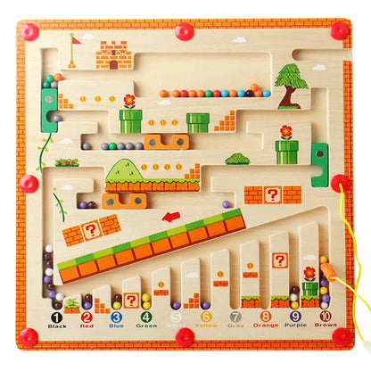 Wooden Bead Maze Learning Game