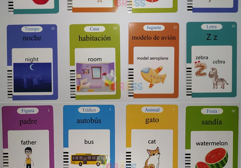 Interactive Language & Learning Flash Cards