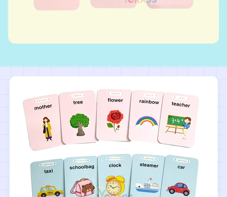 Interactive Language & Learning Flash Cards