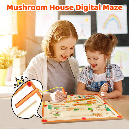 Wooden Bead Maze Learning Game