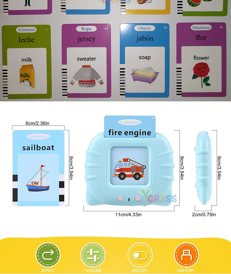 Interactive Language & Learning Flash Cards
