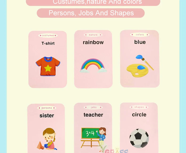 Interactive Language & Learning Flash Cards
